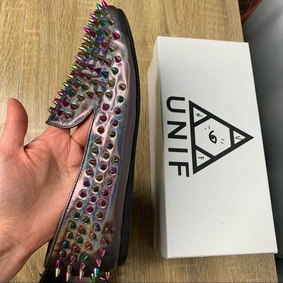 UNIF Hellraiser Rainbow Studded Shoes - Size 11 Women’s - Picture 8 of 10